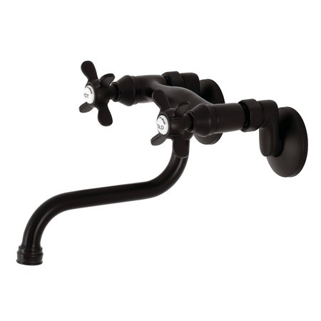 KINGSTON BRASS KS116ORB Essex Two Handle Wall Mount Bathroom Faucet, Oil Rubbed Bronze KS116ORB